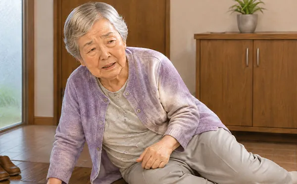 高齢者が転倒して立ち上がれない