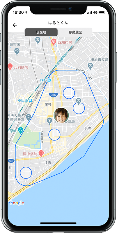 お子さまの行動範囲などを学習します。